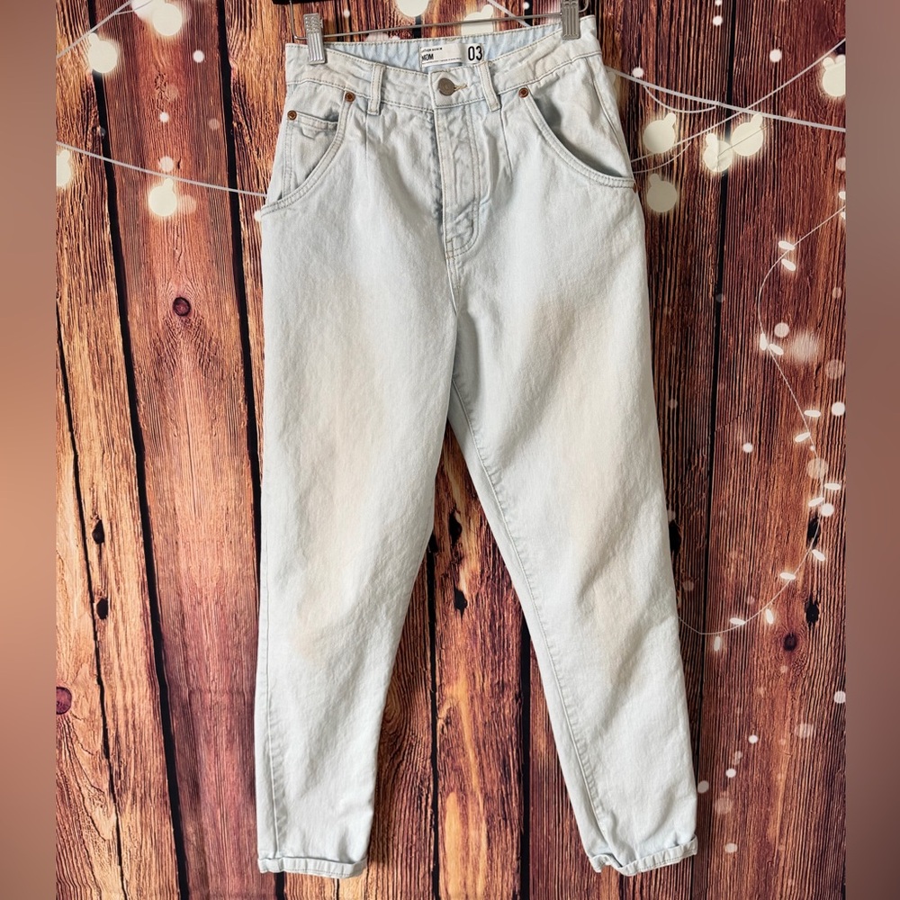 Y2K Refuge MOM Denim Light Blue Jeans